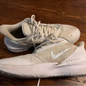 Nike White and Cream basketball Shoes